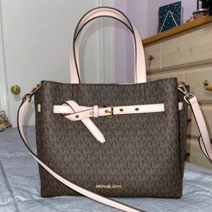 Michael Kors Emilia Large Logo Satchel Crossbody